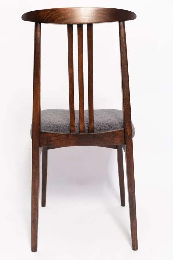 Illustration numéro 2 du produit Chaise en hêtre bouclé graphite gris milieu du siècle par M. Zielinski, Europe, 1960