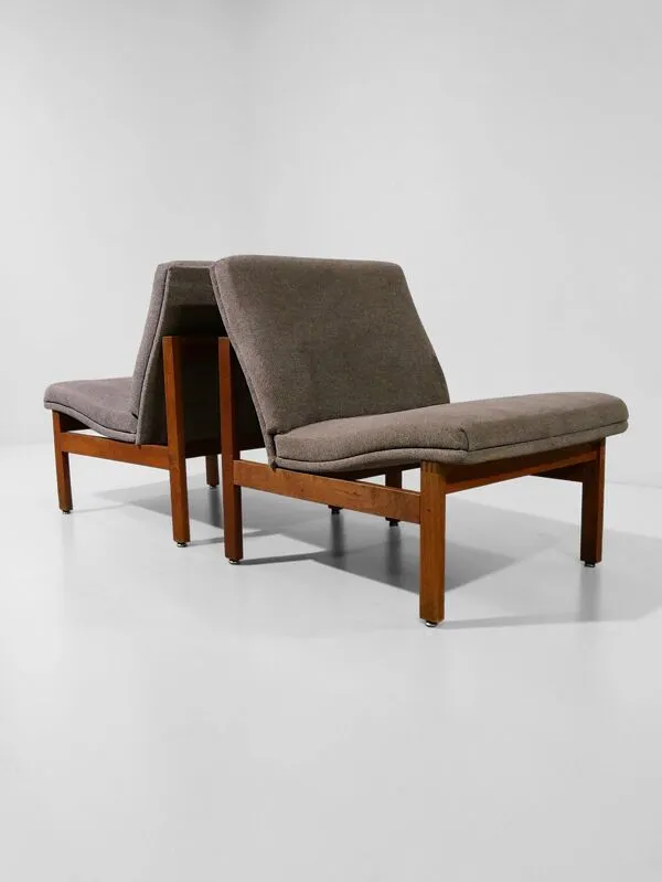 Illustration numéro 2 du produit Paire fauteuils teck par france & son - vintage 1960