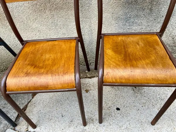 Illustration numéro 2 du produit Chaises d’école adulte mullca 511 design vintage atelier indus 70/80