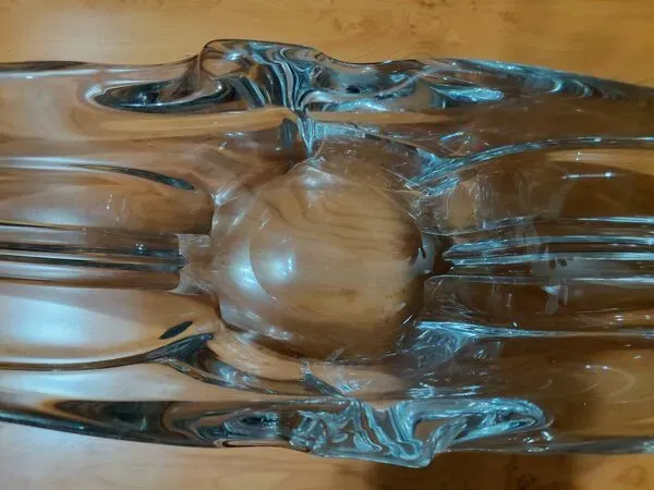 Illustration numéro 2 du produit Plat, sculpture en cristal ''Cristallerie Lorraine'' années 60-70