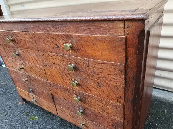 Illustration numéro 2 du produit Meuble de metier chene debut XXe