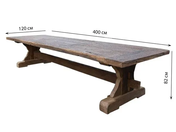 Illustration numéro 2 du produit Table à manger en chêne massif