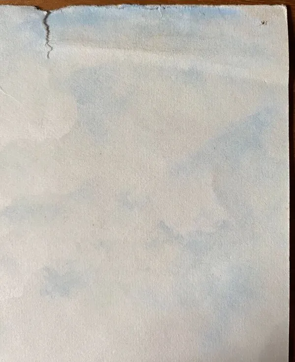 Illustration numéro 2 du produit Tableau aquarelle ''Plaine vallonnée et arborée'' école du XX° siècle