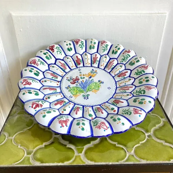 Illustration numéro 2 du produit Plat coupe céramique décorative vintage