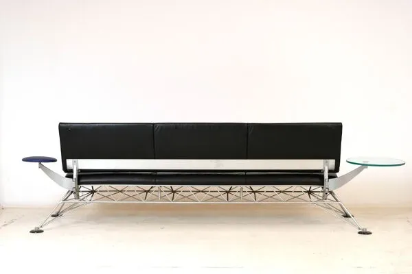 Illustration numéro 2 du produit Canapé cuir ''Wing'' par Roy Fleetwood pour Vitra 1990's