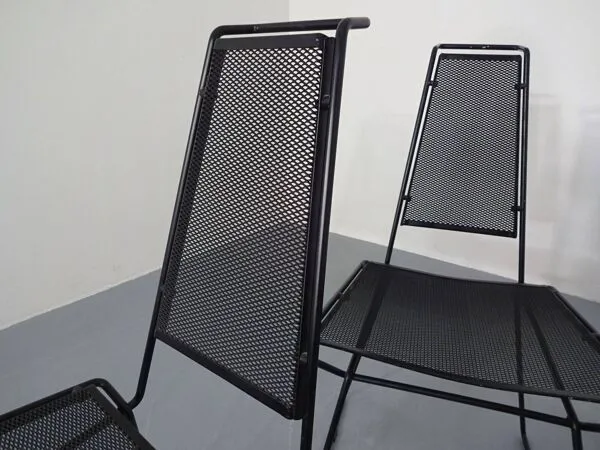 Illustration numéro 2 du produit Metal Chairs by Rolf Rahmlow, 1980s, Set of 4