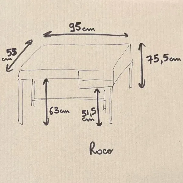 Illustration numéro 2 du produit Bureau bois pieds en métal