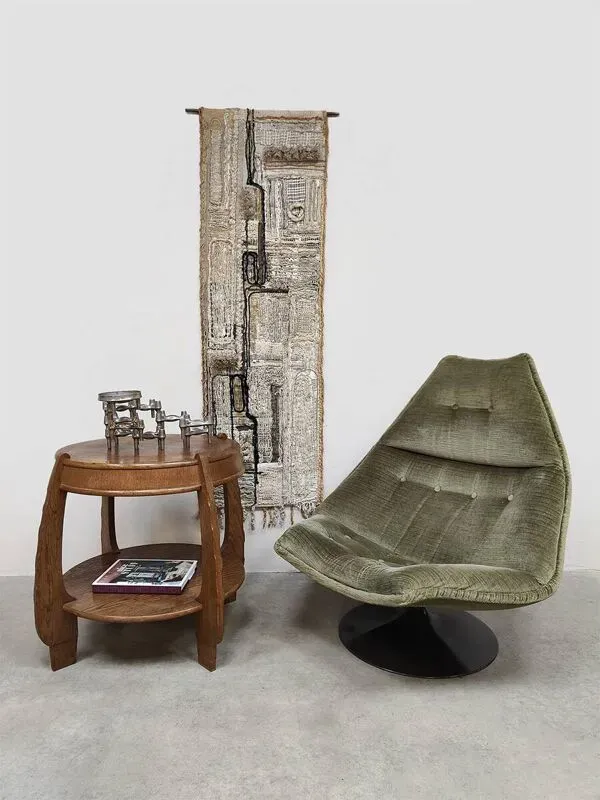 Illustration numéro 2 du produit Rare table d'appoint Art Déco vintage néerlandaise N.V. Hero de Groot