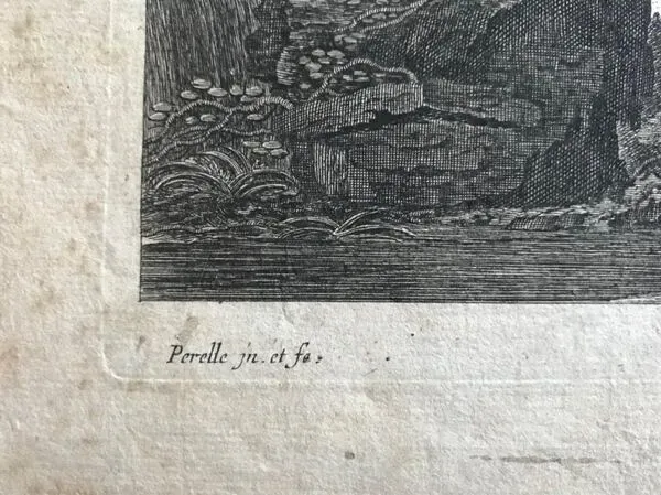 Illustration numéro 2 du produit Nicolas Perrelle, Le Christ parlant aux bergers, gravure, XVIIème siècle