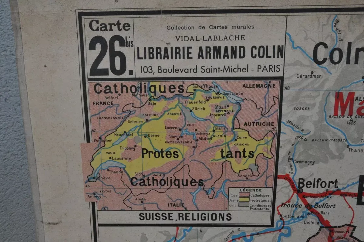 Illustration numéro 2 du produit Carte d'école de la Suisse