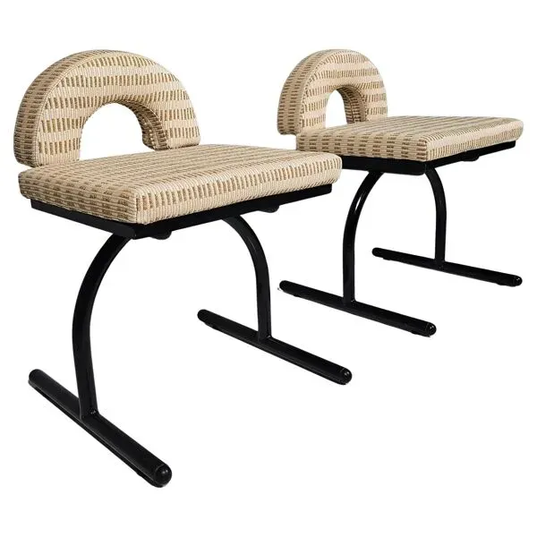 Illustration numéro 2 du produit Ensemble de 2 chaises, Italie 1980s
