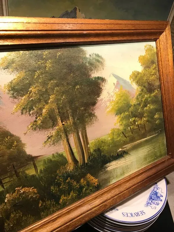 Illustration numéro 2 du produit Huile sur toile expressionniste, XXeme siècle