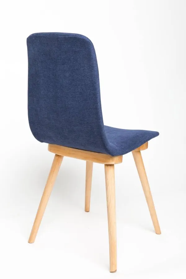 Illustration numéro 2 du produit Chaise vintage bleu marine milieu du siècle, fabriqué par Fameg Factory en Pologne, années 1960