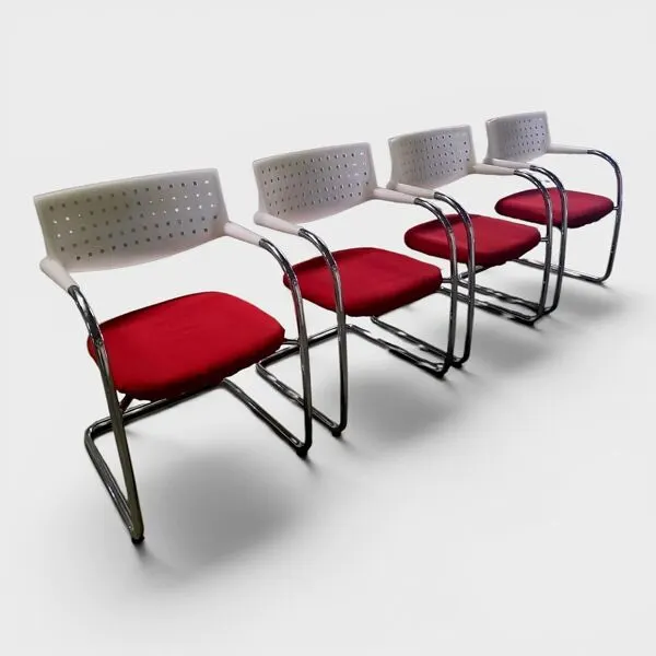Illustration numéro 2 du produit Lot de 4 Chaises Vitra Visavis – Design Antonio Citterio