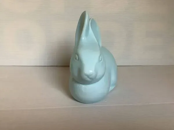 Illustration numéro 2 du produit Lapin coton faïence bleue