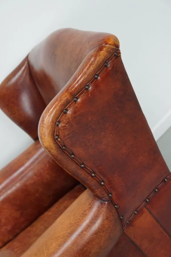 Illustration numéro 2 du produit Fauteuil club néerlandais vintage en cuir cognac, années 1970