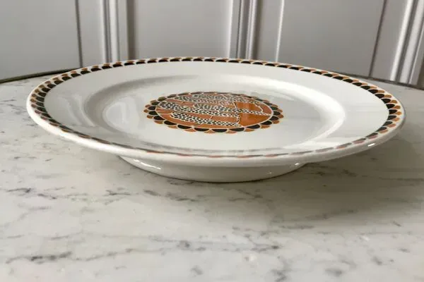 Illustration numéro 2 du produit Compotier bas sarreguemines modèle ''nomeny'' art déco années 30