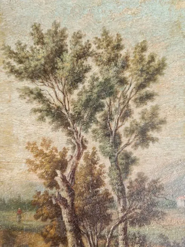 Illustration numéro 2 du produit Paysage aux grands arbres - Huile - Barbizon