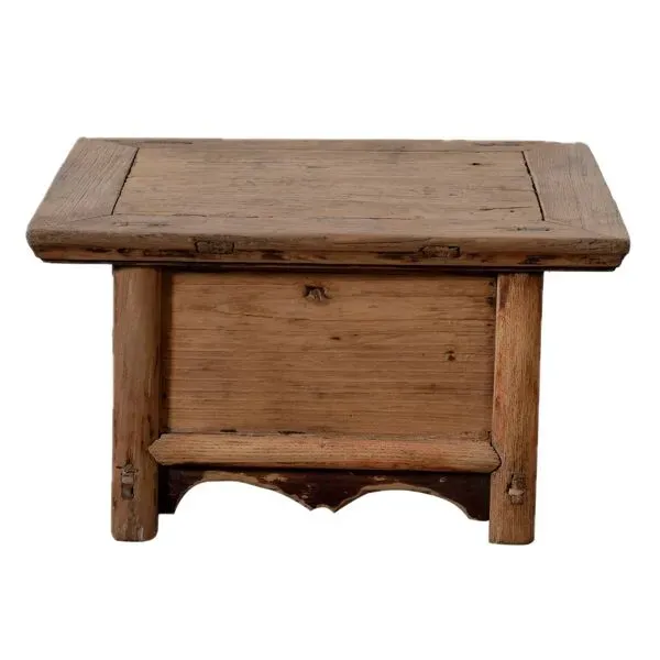 Illustration numéro 2 du produit Linyi – Table de chevet chinoise en orme ancien n°1