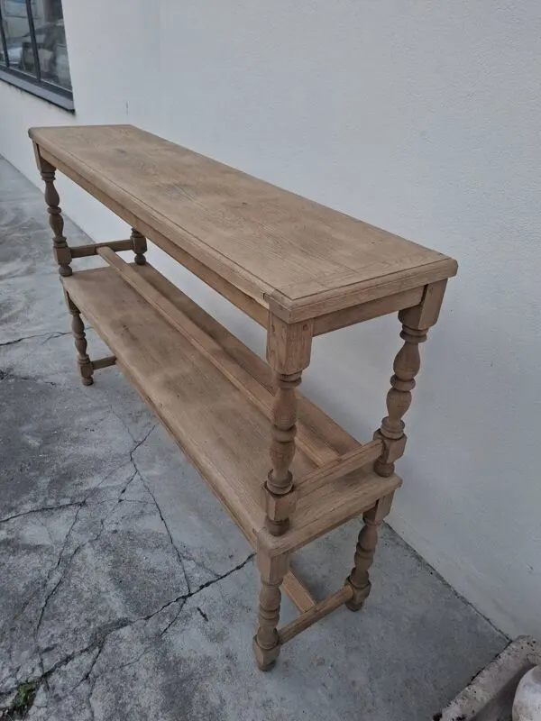Illustration numéro 2 du produit Paire de bancs de ferme rustique ancien entièrement Aérogommer