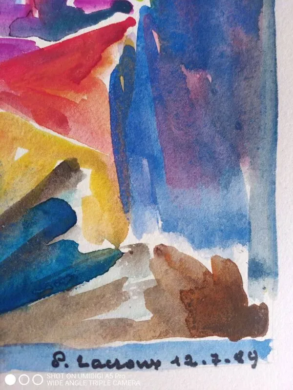 Illustration numéro 2 du produit pierre Lacroux (1909- 1993) Gouache sur papier 24 x 32 cm - de 1989 - (299)