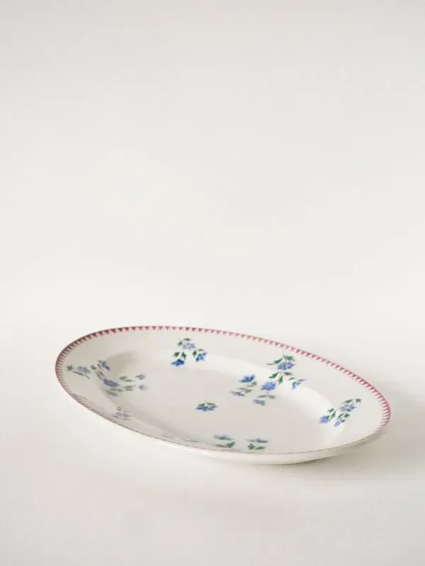 Illustration numéro 2 du produit plat oval en Sarreguemines, modèle Gilbert, début XXème