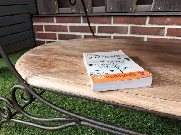 Illustration numéro 2 du produit Table de caractère acacia et fer forgé