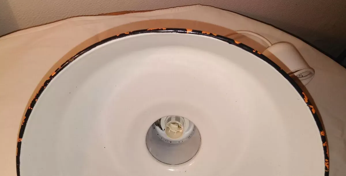 Illustration numéro 2 du produit Suspension industrielle 1960 métal émaillé