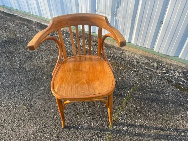 Illustration numéro 2 du produit Fauteuil de Bureau Baumann Vintage - Bois Courbé Style Bistrot - Année