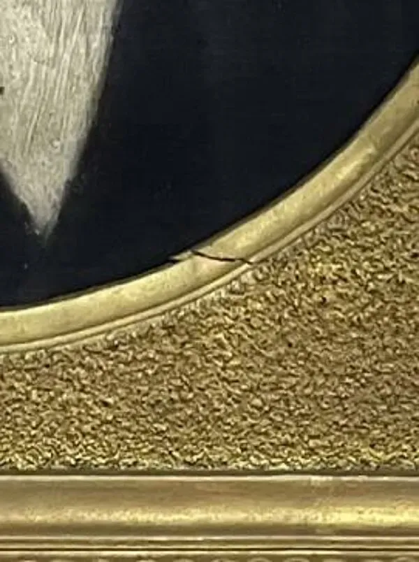 Illustration numéro 2 du produit Portrait,  huile sur toile homme à la moustache signé Louis Joseph Digout, XIXème s.