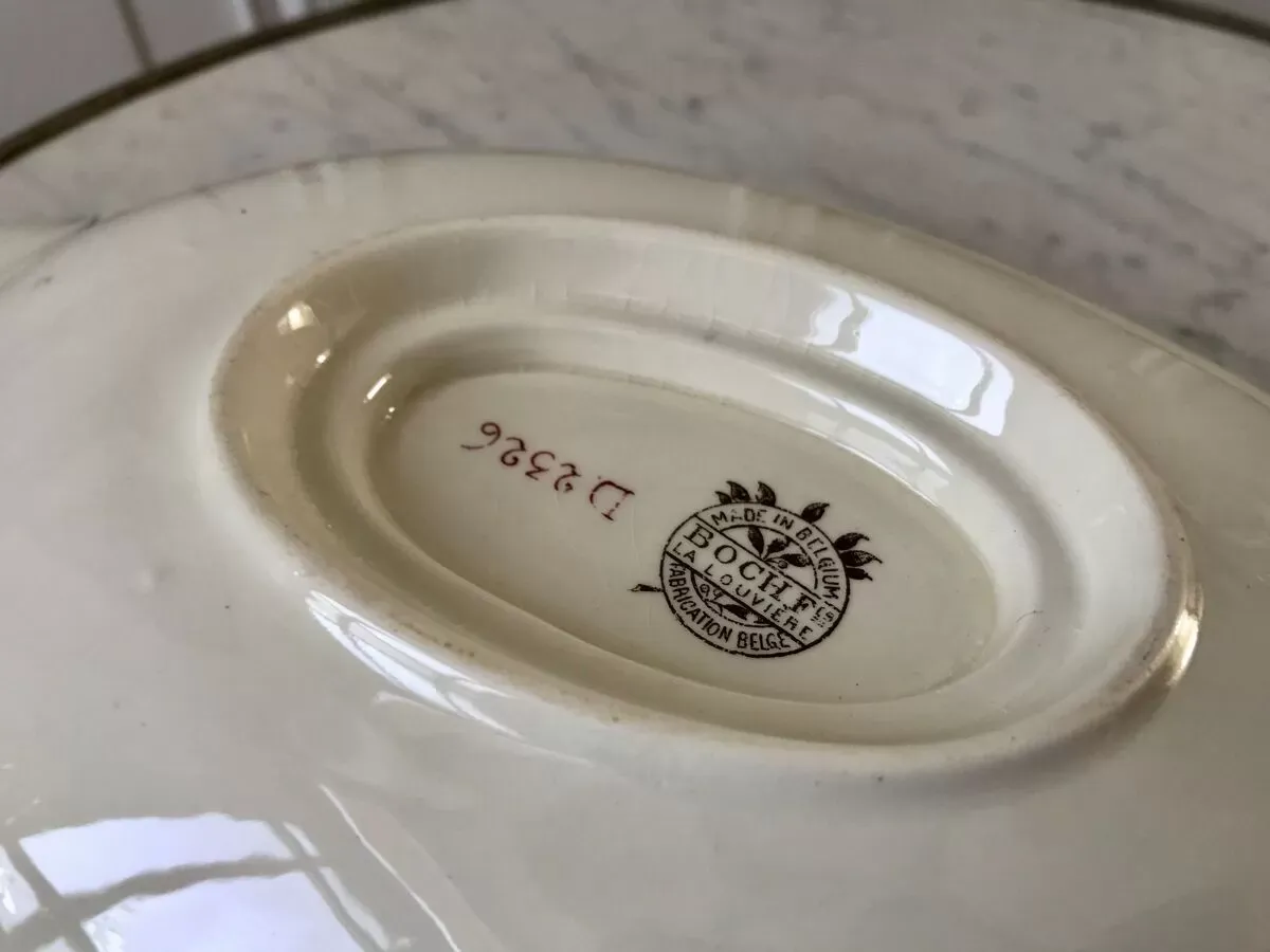 Illustration numéro 2 du produit Saucière Villeroy & Boch La Louvière fabrication belge en Terre de Fer début XXème