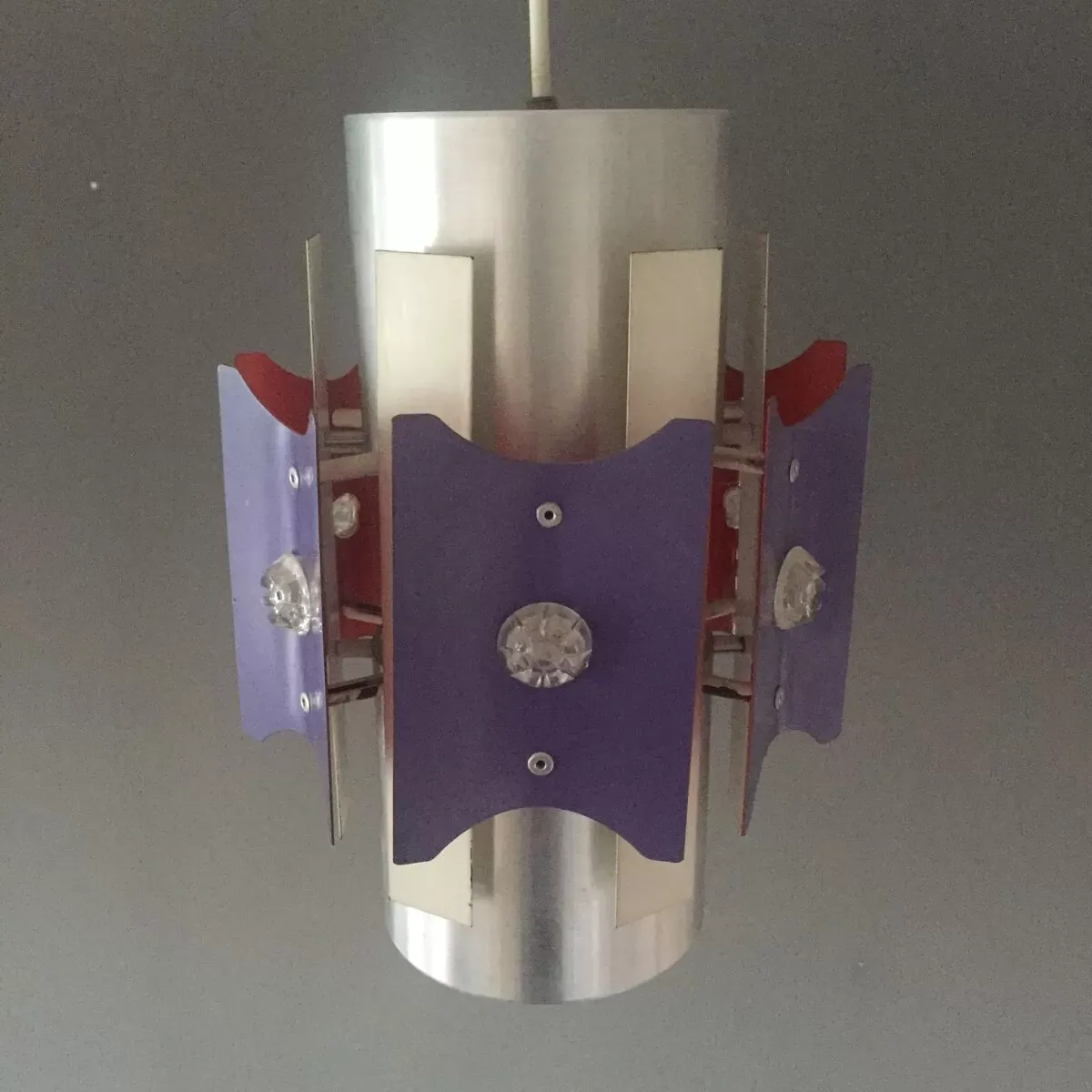 Illustration numéro 2 du produit Lampe vintage Lakro Anvia métal design industriel 1960s