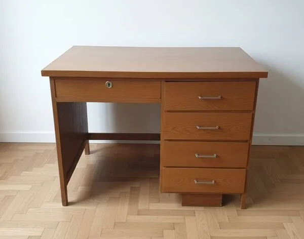 Illustration numéro 2 du produit Bureau scandinave en chêne, années 60-70