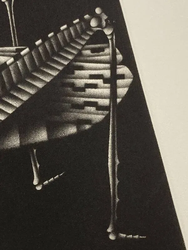 Illustration numéro 2 du produit Mario avati (1921-2009), criquet, manière noire, 1970