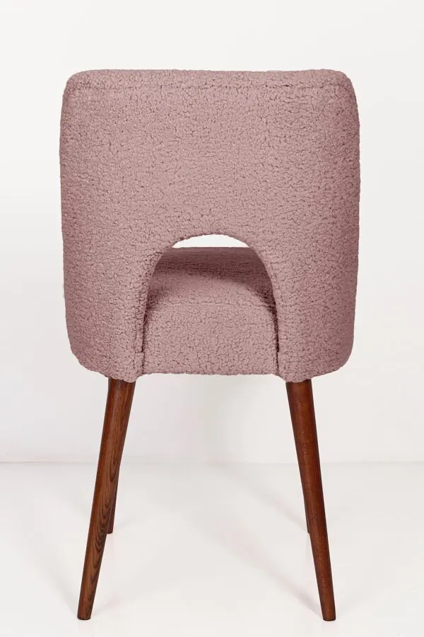 Illustration numéro 2 du produit Chaise coquille en bouclé rose, années 1960