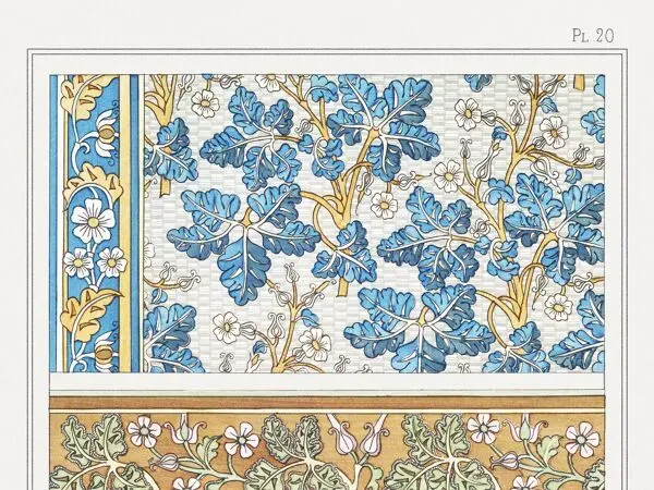 Illustration numéro 2 du produit Affiche “Géranium”, d’après une lithographie art nouveau de 1897