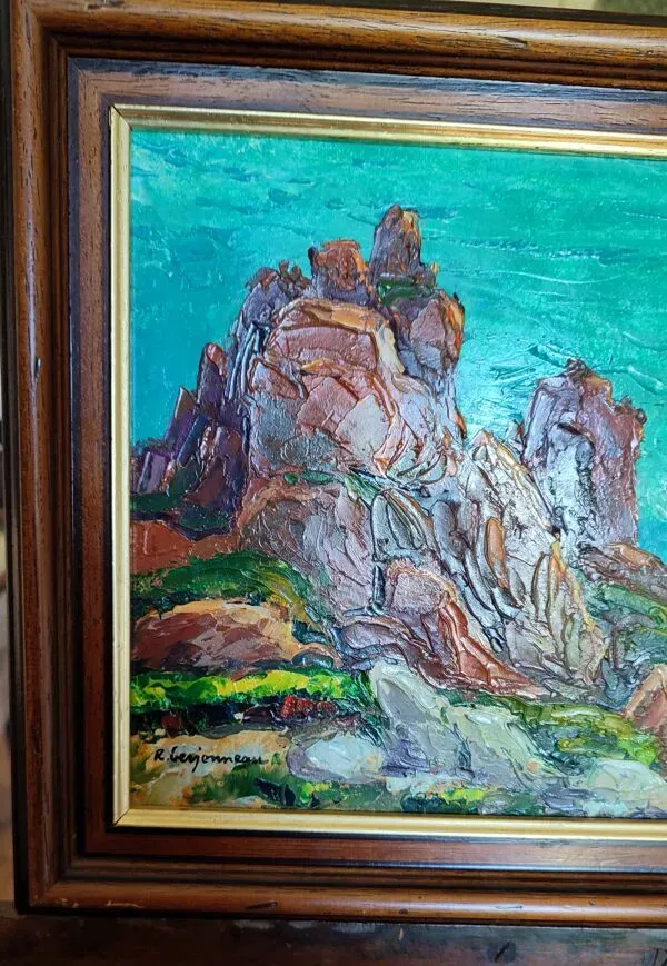 Illustration numéro 2 du produit Mer aux rochers de raoul jehan berjonneau (1911-1988)