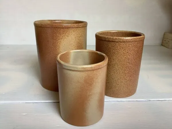 Illustration numéro 2 du produit Trio de vases cigognes grès de Rigny