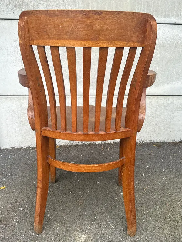 Illustration numéro 2 du produit Fauteuil de bureau – vintage – bois massif - USA, circa 1900