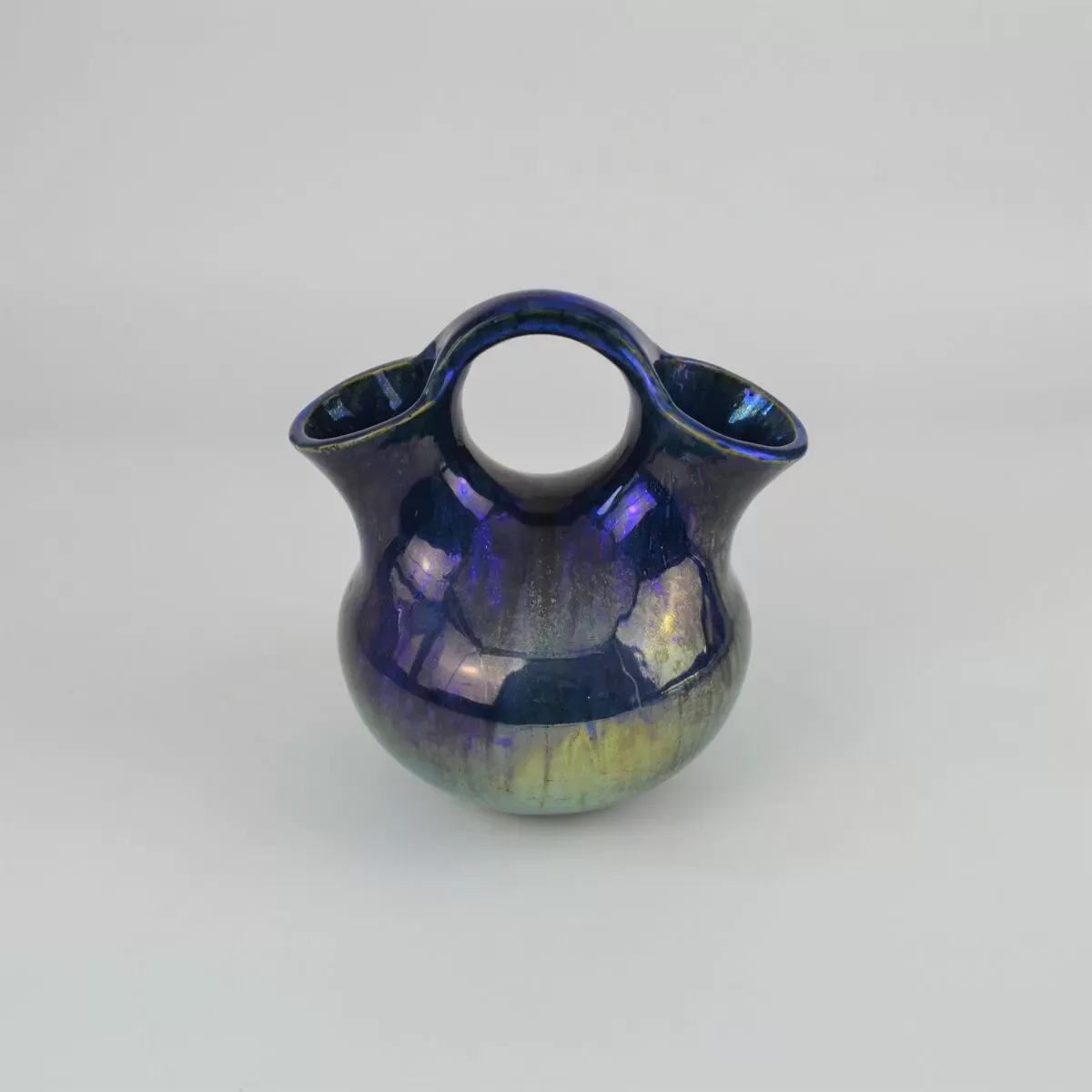 Illustration numéro 2 du produit Vase en grès flammés à reflets métalliques de la S.A.P.C. de Rambervillers