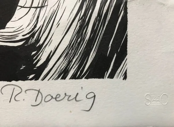 Illustration numéro 2 du produit Composition.lithographie originale signée de roswitha doérig