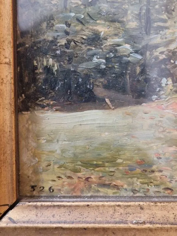 Illustration numéro 2 du produit Enrique Atalaya (1851-1914), peintre espagnol - Huile sur carton - Paysage