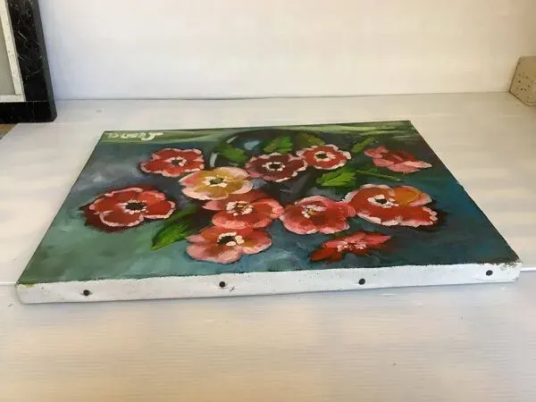 Illustration numéro 2 du produit Tableau bouquet de fleurs huile sur toile signée