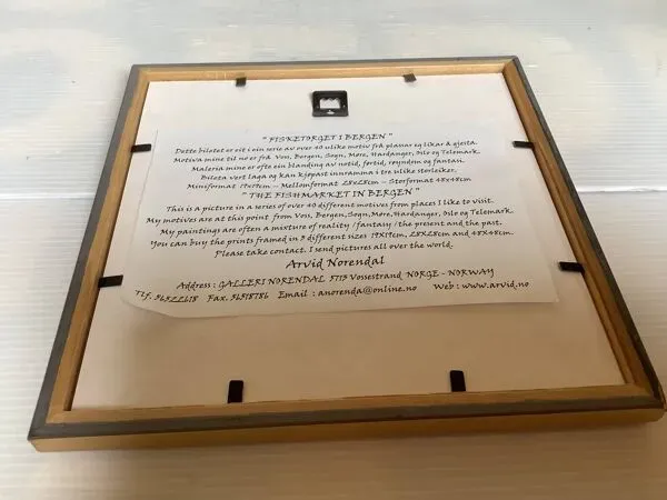 Illustration numéro 2 du produit Illustration Lithographie Arvid Norendal marché à Bergen