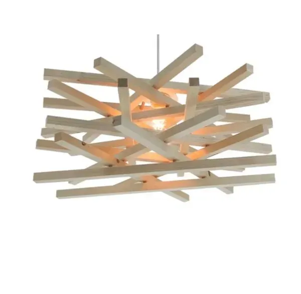 Illustration numéro 2 du produit Suspension en bois nid scandinave