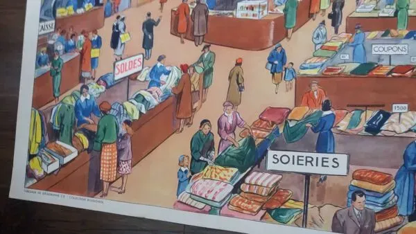 Illustration numéro 2 du produit Affiche pédagogique scolaire, le grand magasin, Rossignol Montmorillon