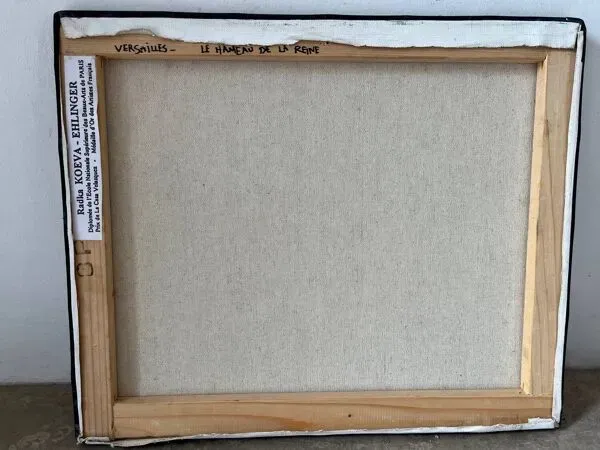 Illustration numéro 2 du produit Peinture « Le Hammeau de la Reine » - Versailles, signée