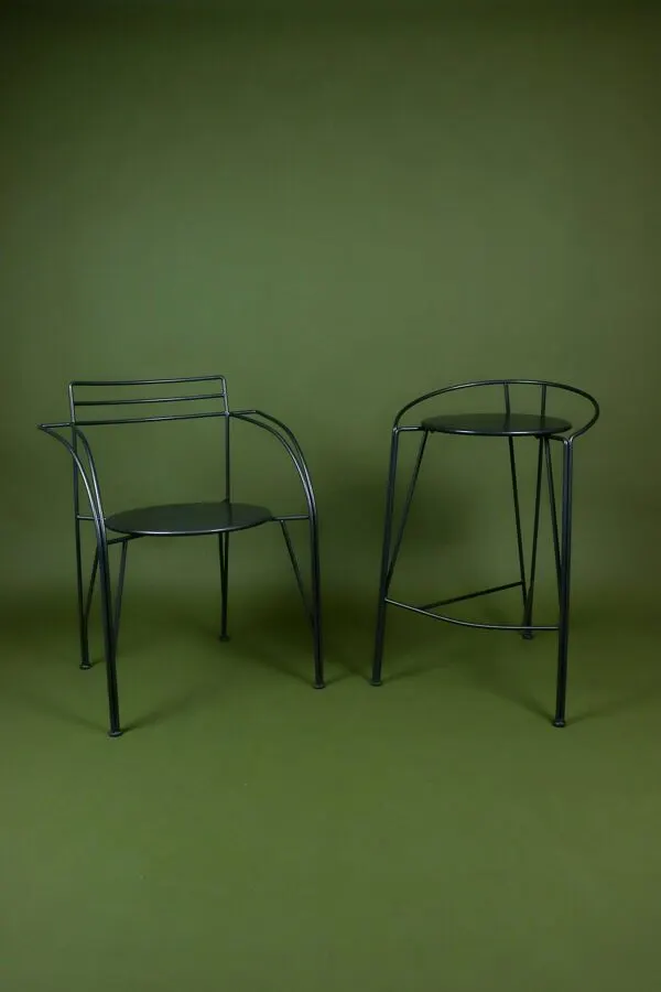 Illustration numéro 2 du produit Fauteuil Lune d'Argent Pascal Mourgue métal 1985