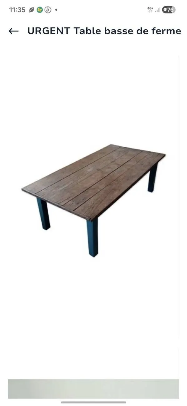 Illustration numéro 2 du produit Table basse de ferme