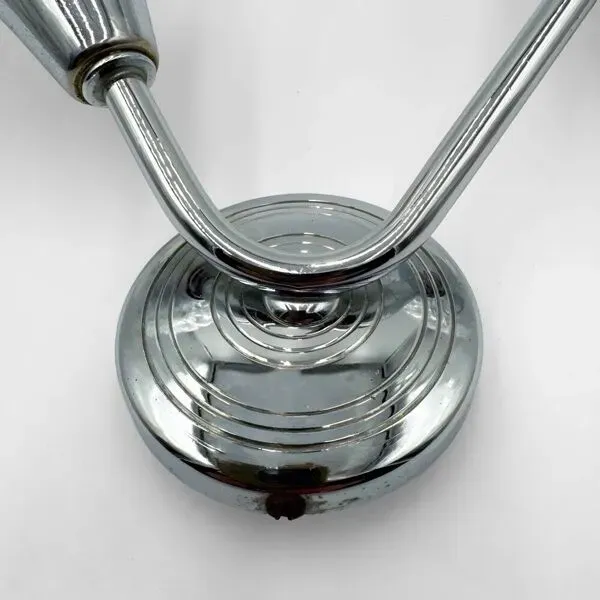 Illustration numéro 2 du produit Paire d'appliques Space Age verre craquelé et chrome